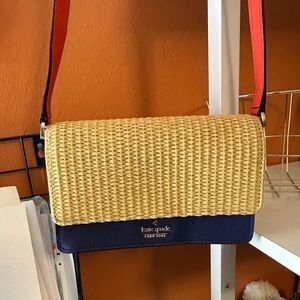 Kate Spade Cameron Street Straw Crossbody Bag (NWOT)